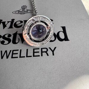 Vivian Medium Purple Planet Necklace